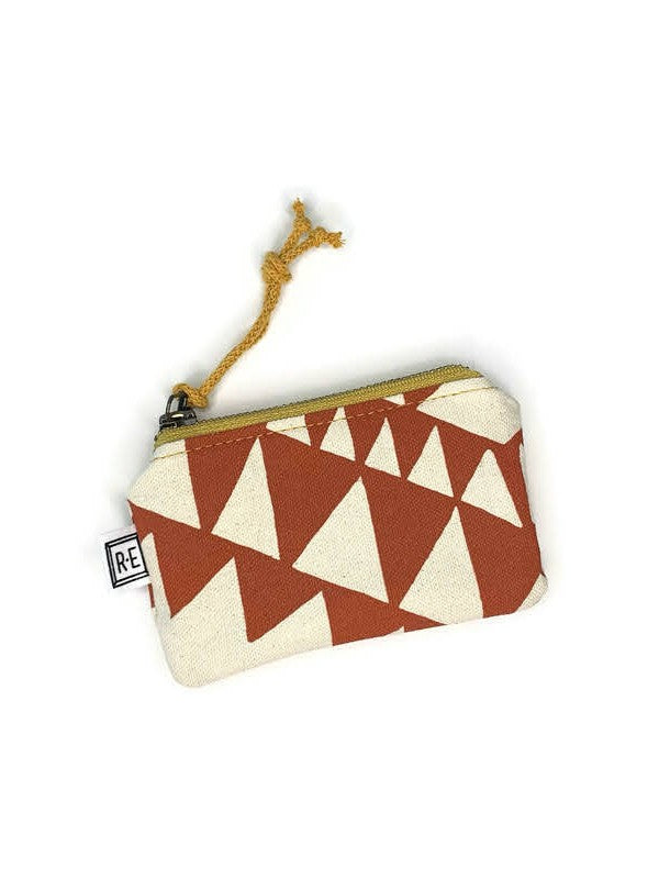 •CARD POUCH - BOWTIE• waxed canvas bag