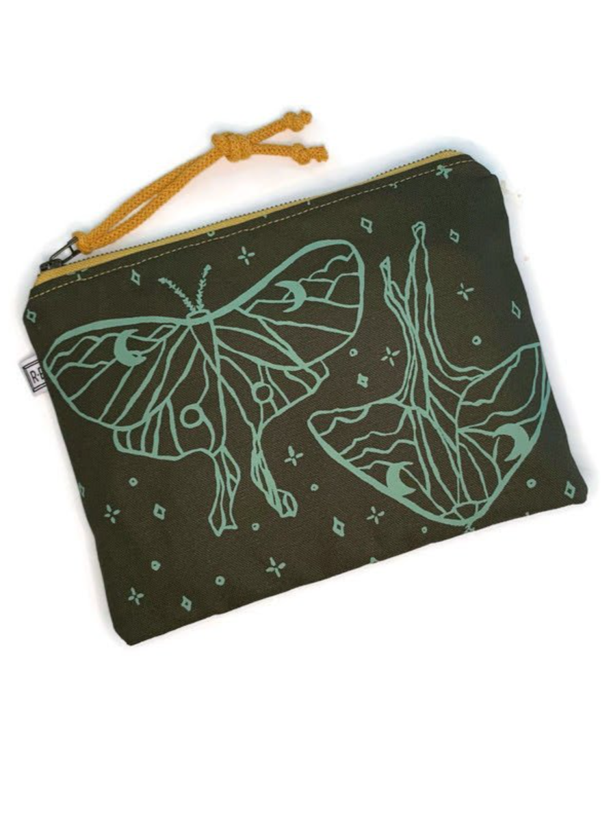 •COSMETIC POUCH - LUNA• waxed canvas bag