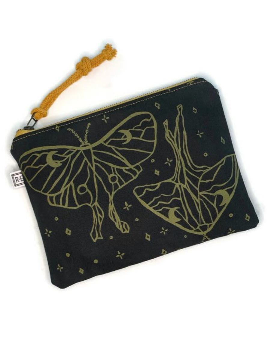 •COSMETIC POUCH - LUNA• waxed canvas bag