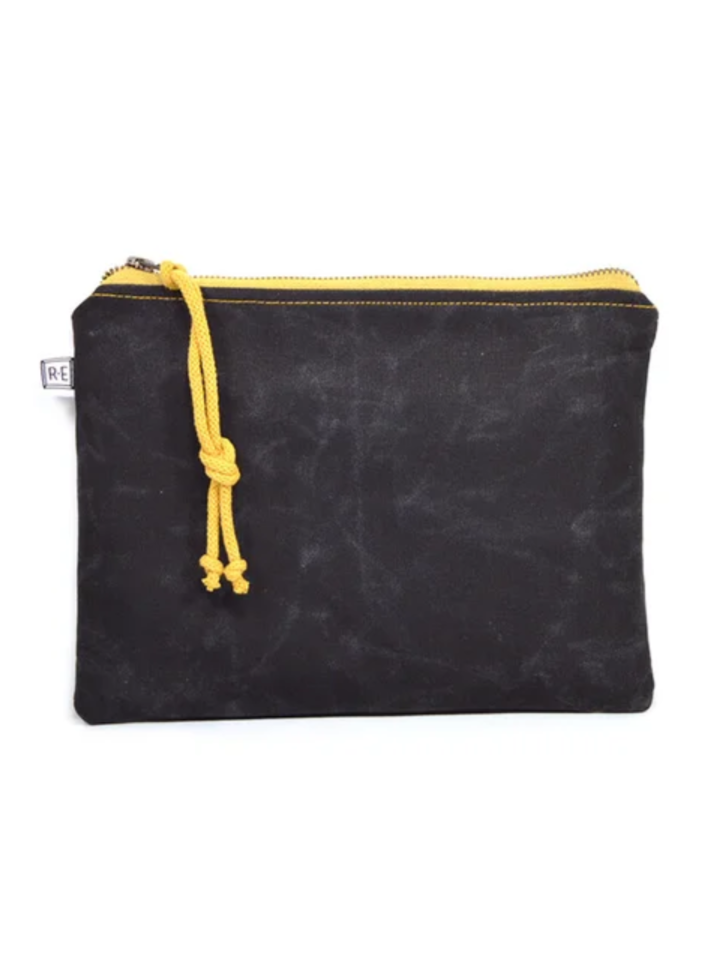 •COSMETIC POUCH - SOLID• waxed canvas bag