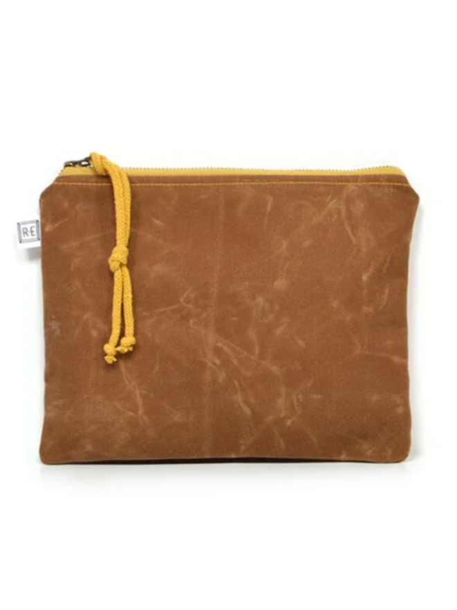 •COSMETIC POUCH - SOLID• waxed canvas bag