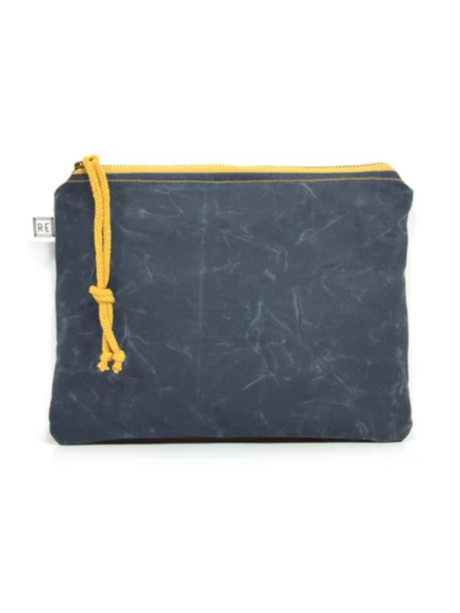 •COSMETIC POUCH - SOLID• waxed canvas bag