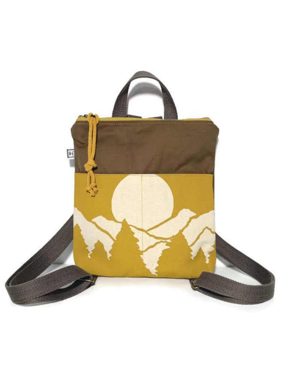 •MINI BACKPACK - VISTA• waxed canvas bag