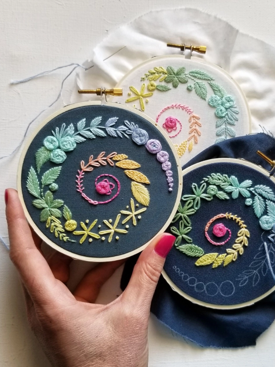 •SPIRAL SAMPLER• beginner friendly embroidery kit
