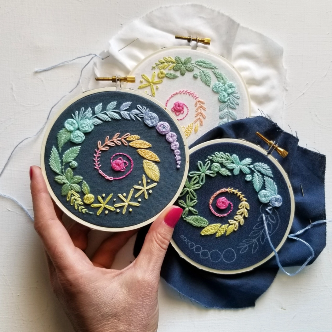 •SPIRAL SAMPLER• beginner friendly embroidery kit