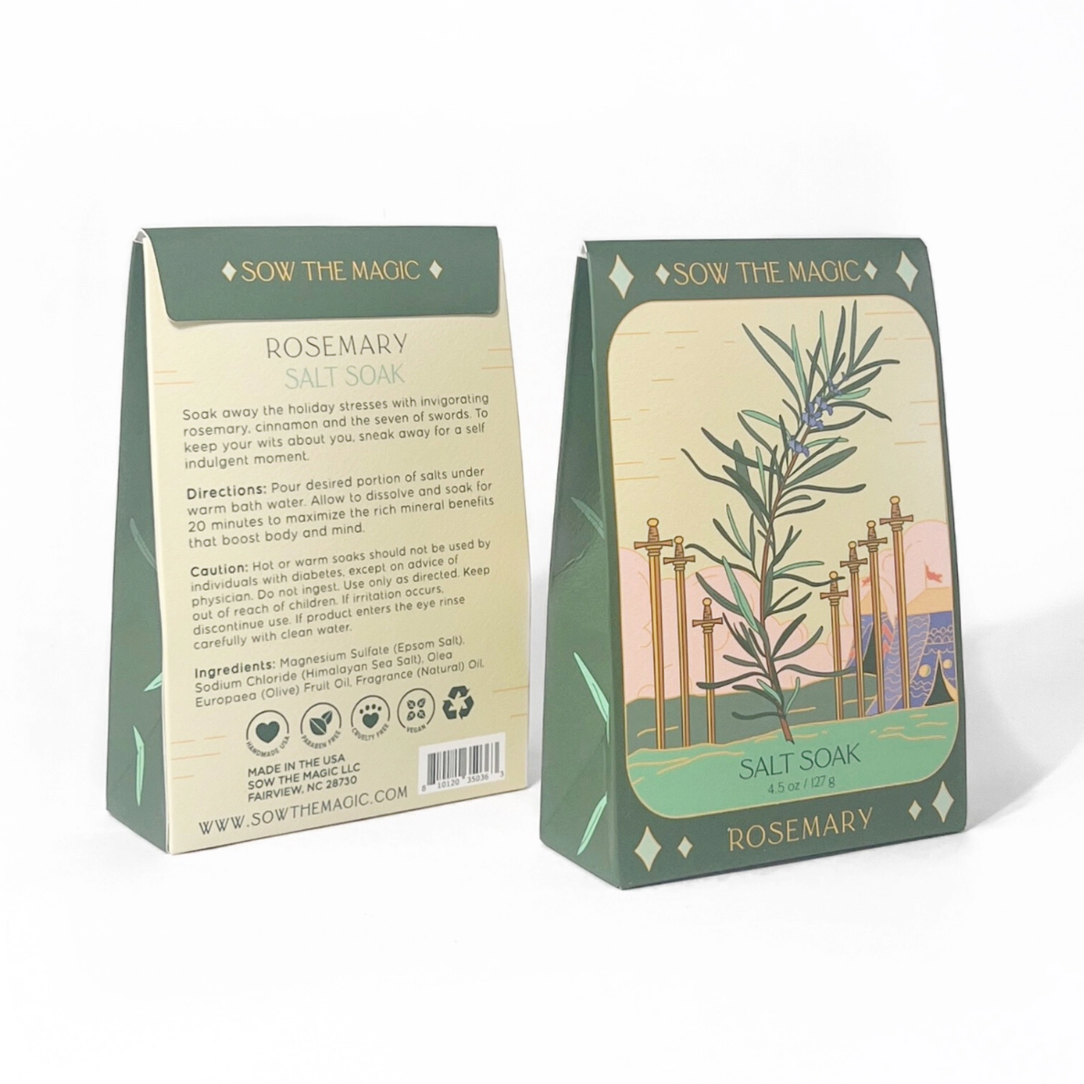 •SEVEN OF SWORDS• rosemary tarot bath salt soak