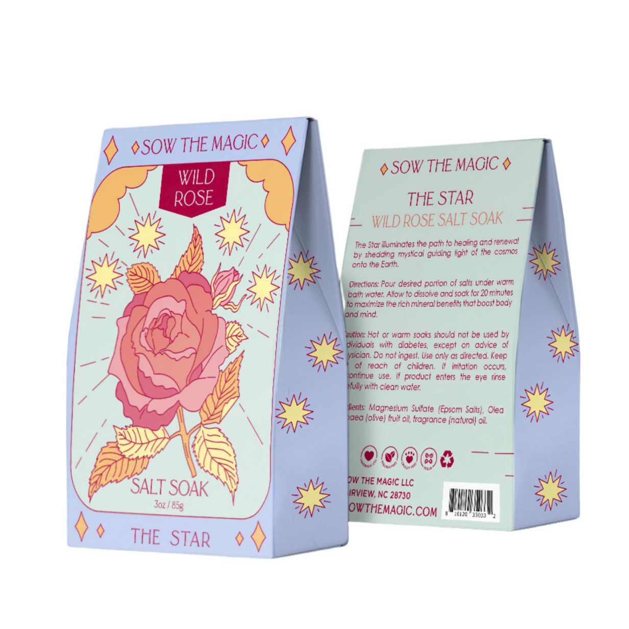 •THE STAR• wild rose tarot bath salt soak