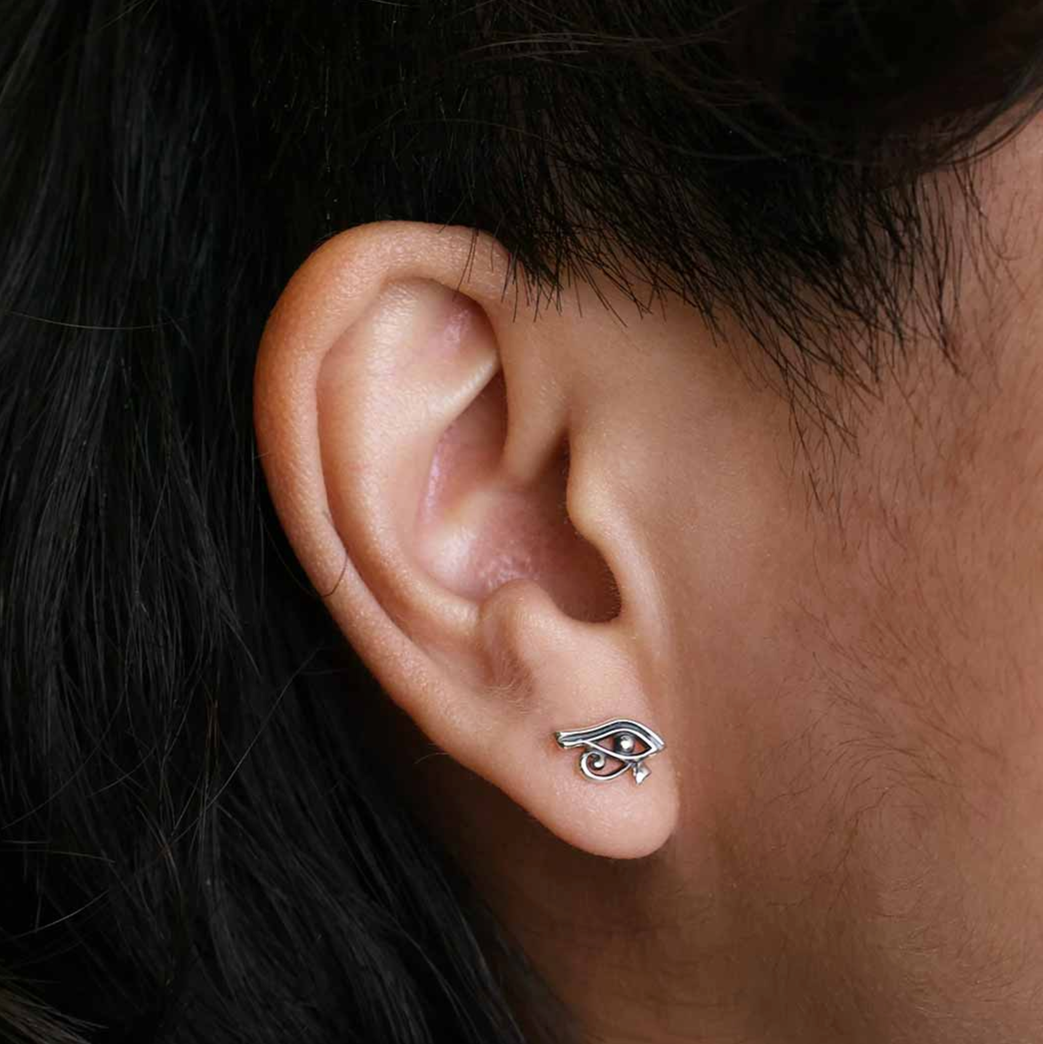 •EYE OF HORUS• recycled silver stud earrings