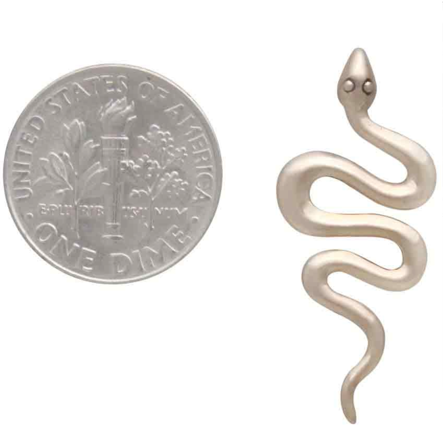 •MEDIUM SLITHERING SNAKE• bronze stud earrings