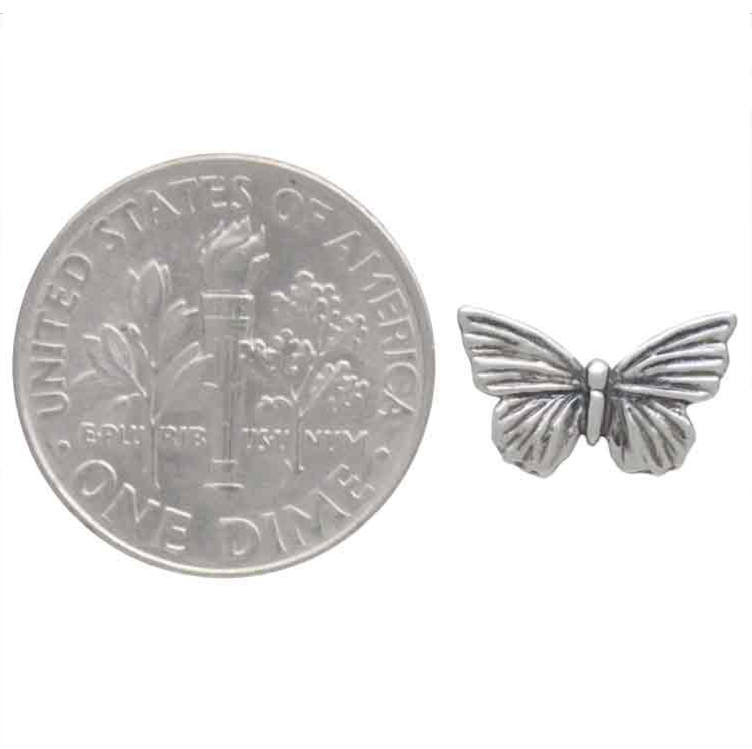 •TINY BUTTERFLY• recycled silver stud earrings