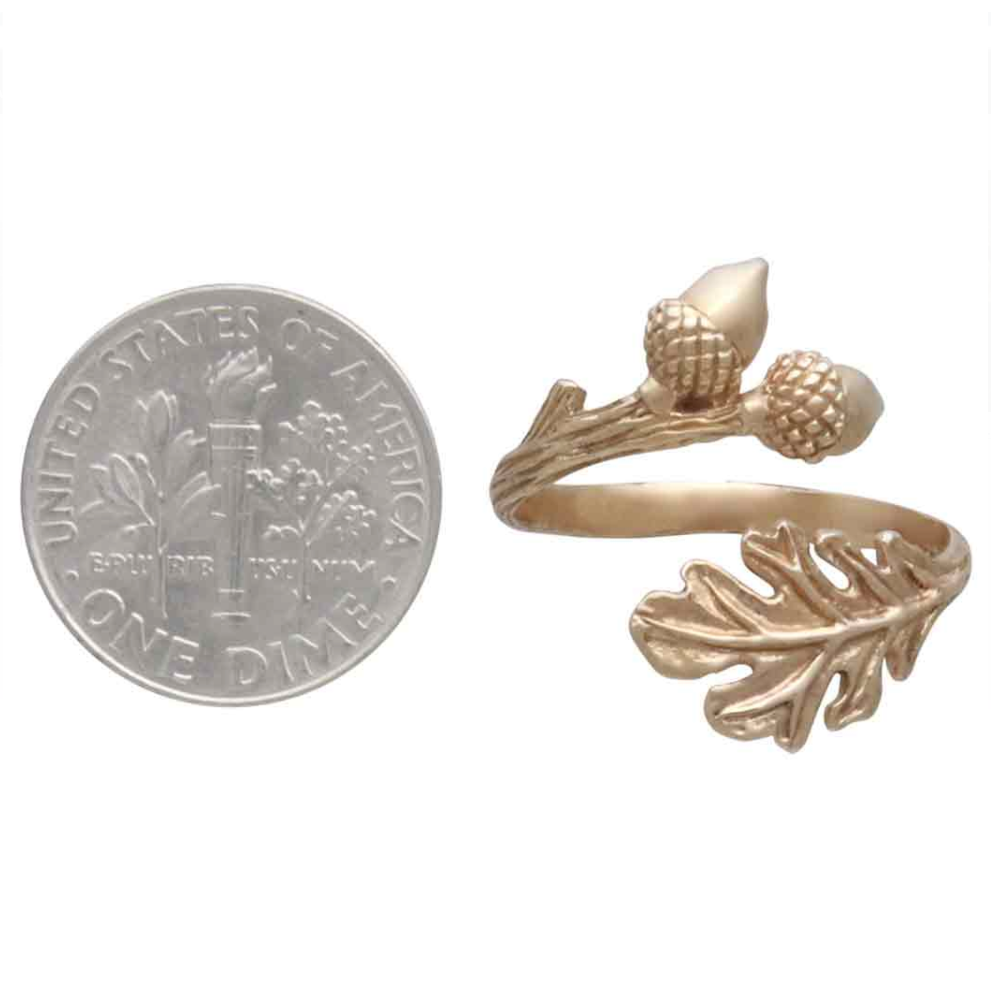 •OAK & ACORN• adjustable bronze ring