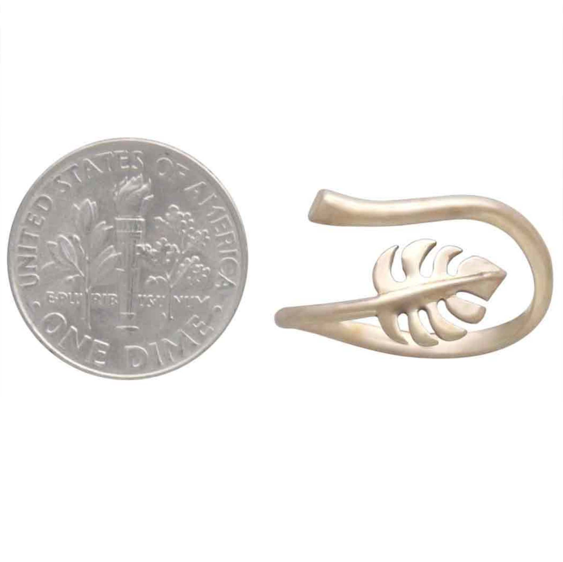 •MONSTERA LEAF• adjustable bronze ring