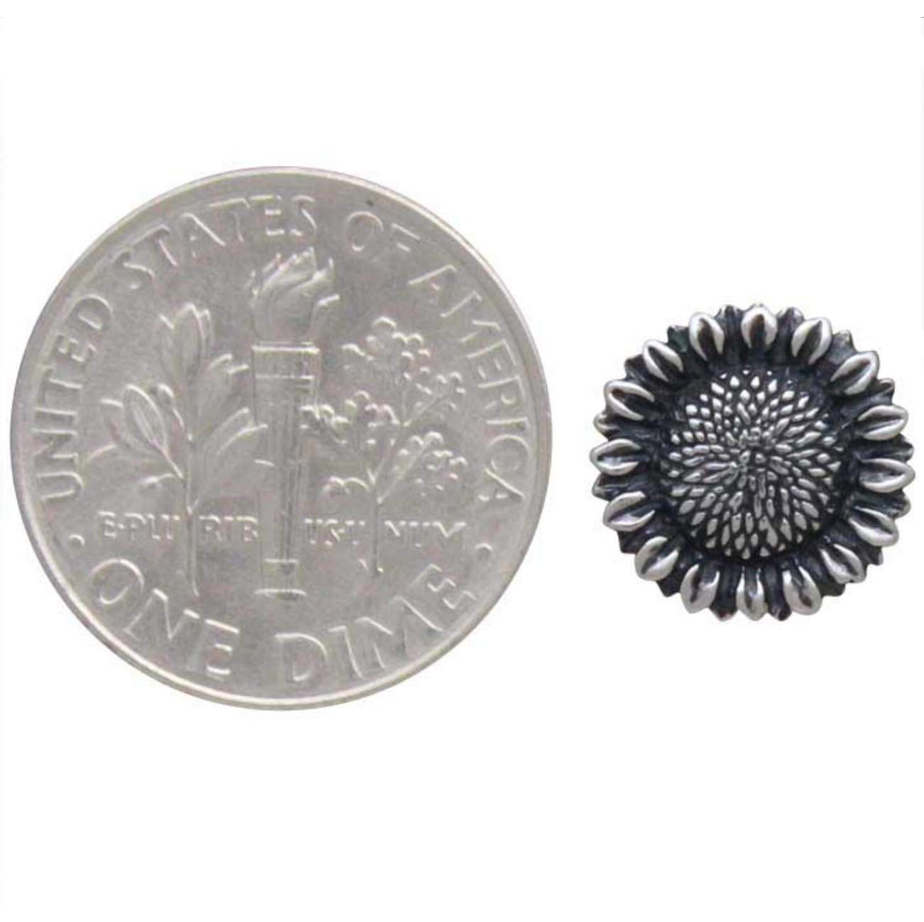 •SWEET SUNFLOWER• recycled silver stud earrings