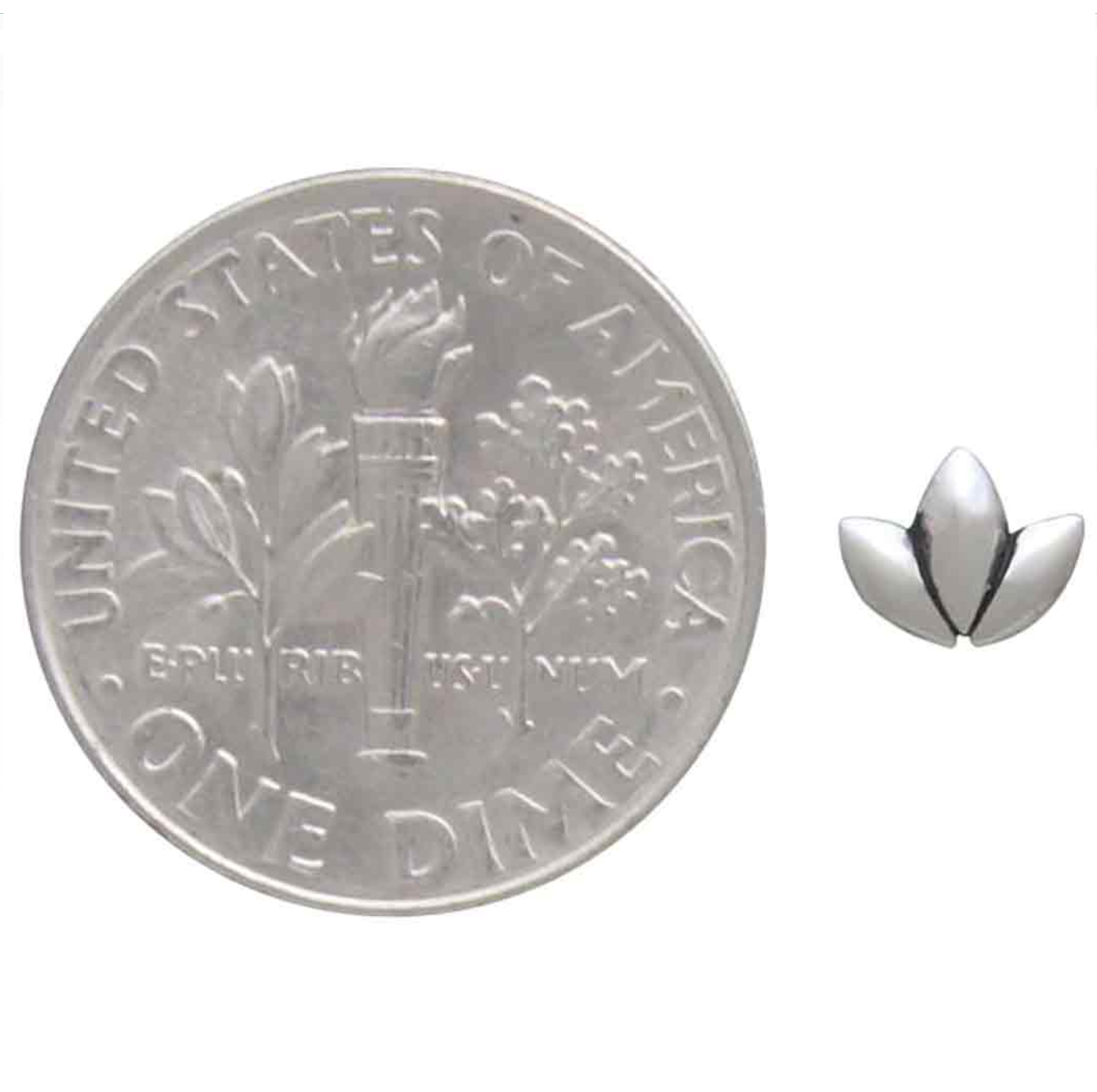 •TINY SPROUT• recycled silver stud earrings