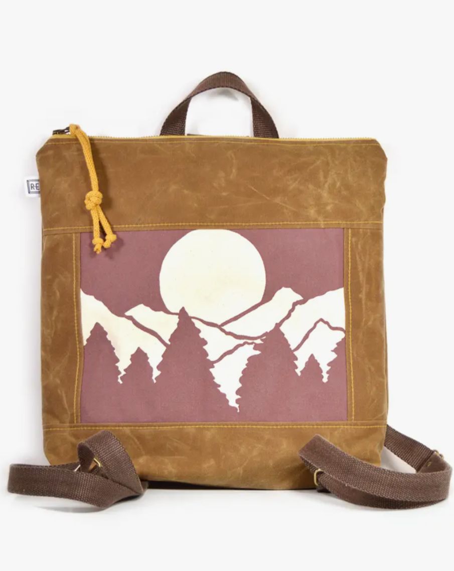 VISTA • waxed canvas bucket backpack