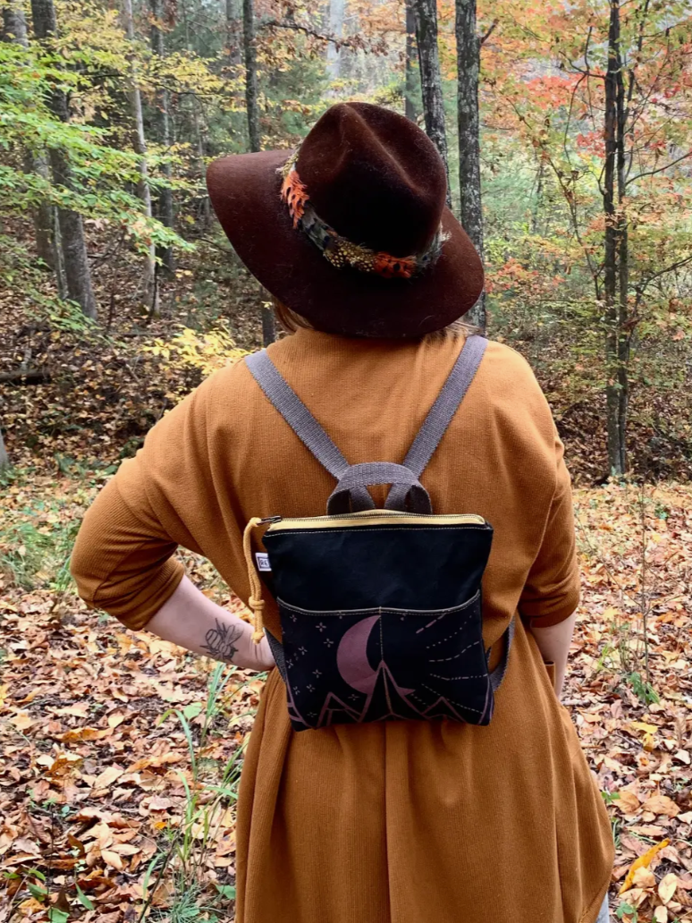 • ROAN • waxed canvas mini backpack