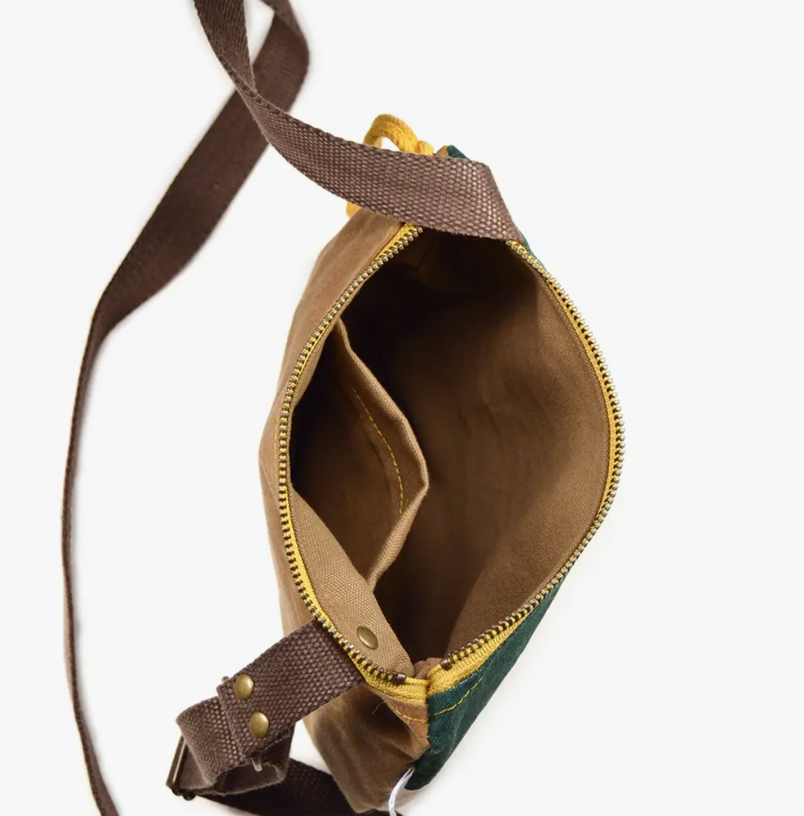 • SUNFLOWER • waxed canvas crossbody date purse