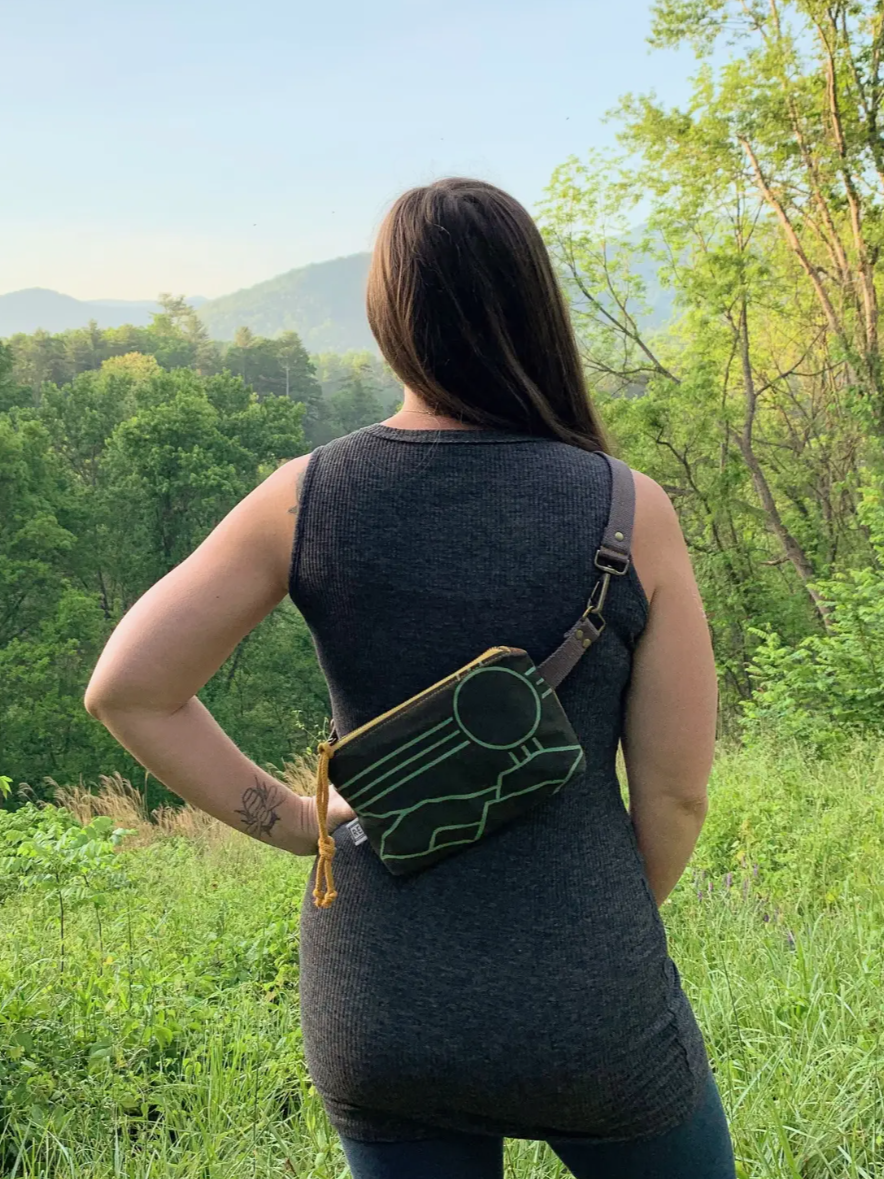 •MIDI PACK - LUNA• waxed canvas fanny/crossbody