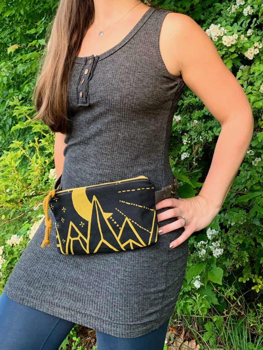 •MIDI PACK - LUNA• waxed canvas fanny/crossbody