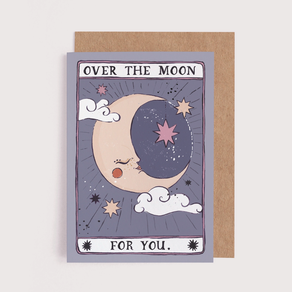 •OVER THE MOON• congratulations card