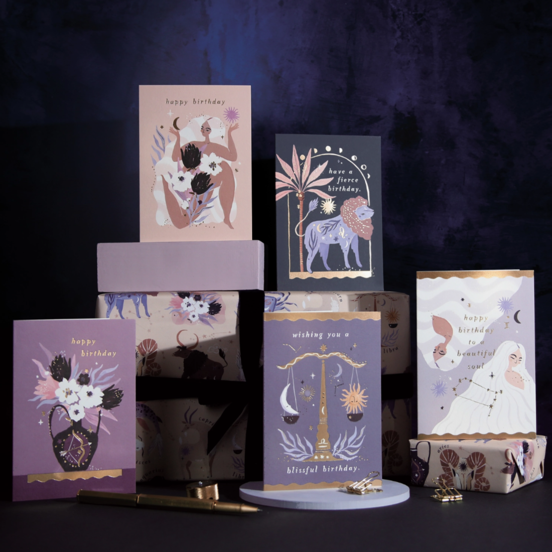 •LUXE ZODIAC• birthday cards