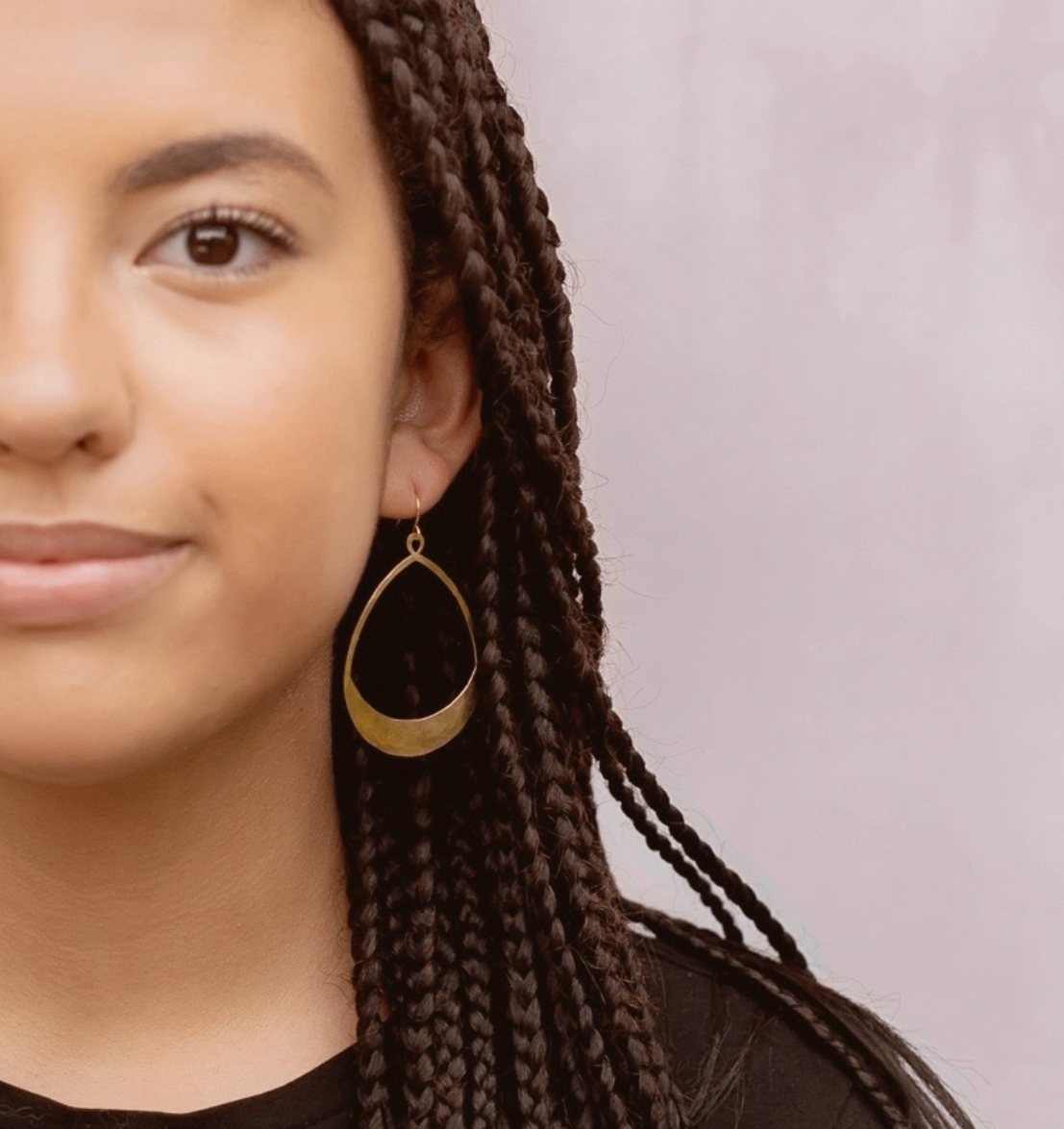 •TEARDROP• gold dangle earrings