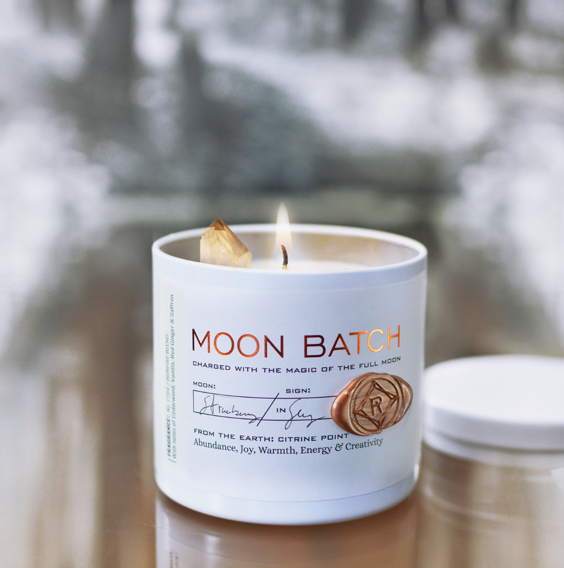 •BONFIRE• super blue moon batch crystal candle