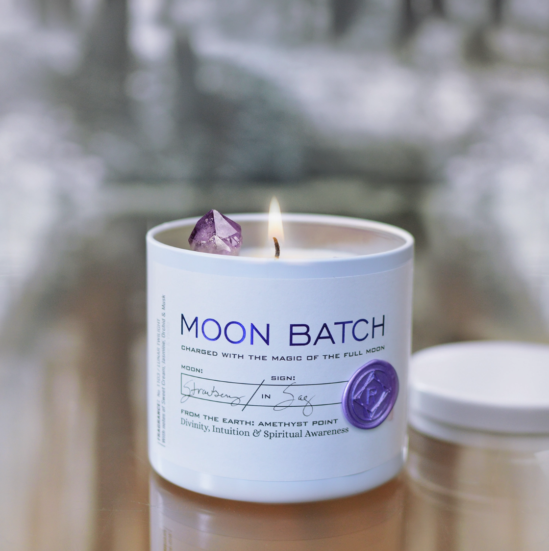 •LUNAR TWILIGHT• super blue moon batch crystal candle