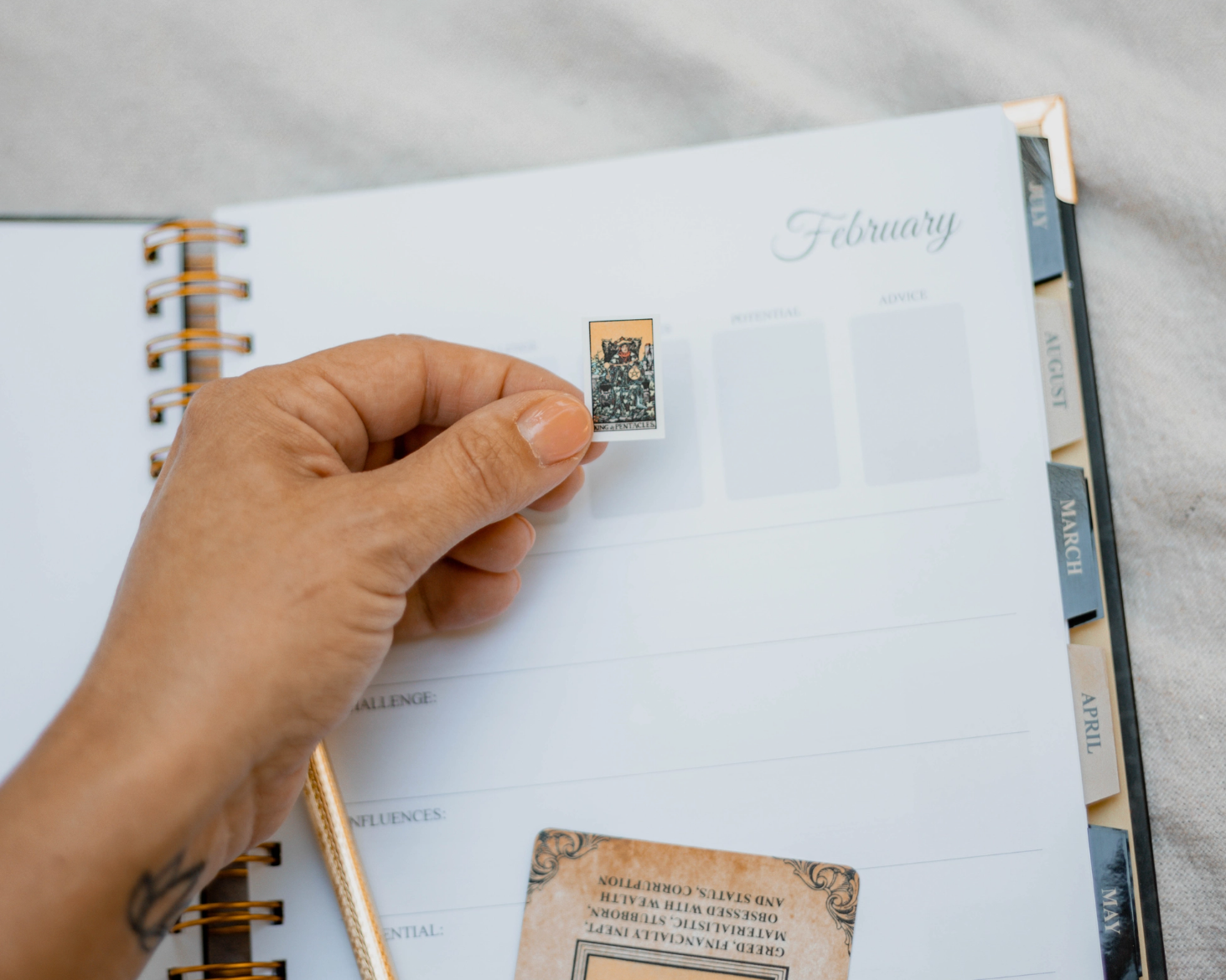 •A YEAR OF TAROT• undated journal