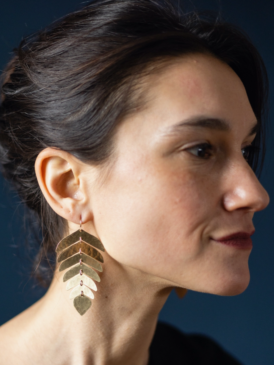 •ANYA• gold dangle earrings