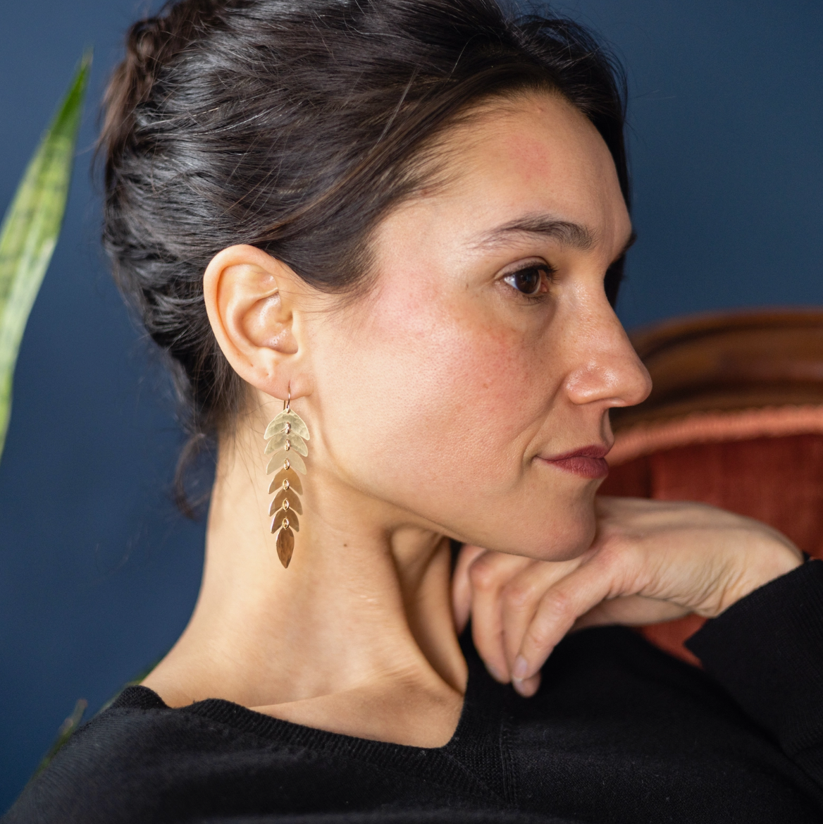•CAMILLE• gold dangle earrings
