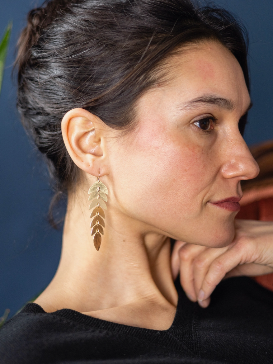 •CAMILLE• gold dangle earrings