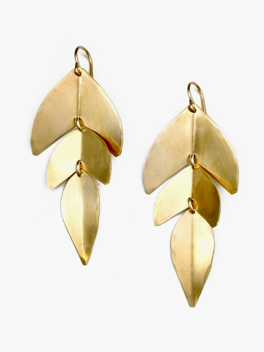 •SAGE• gold dangle earrings