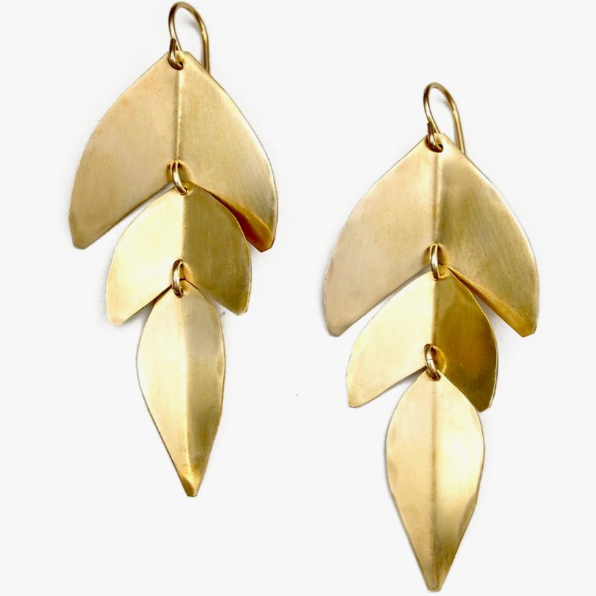 •SAGE• gold dangle earrings