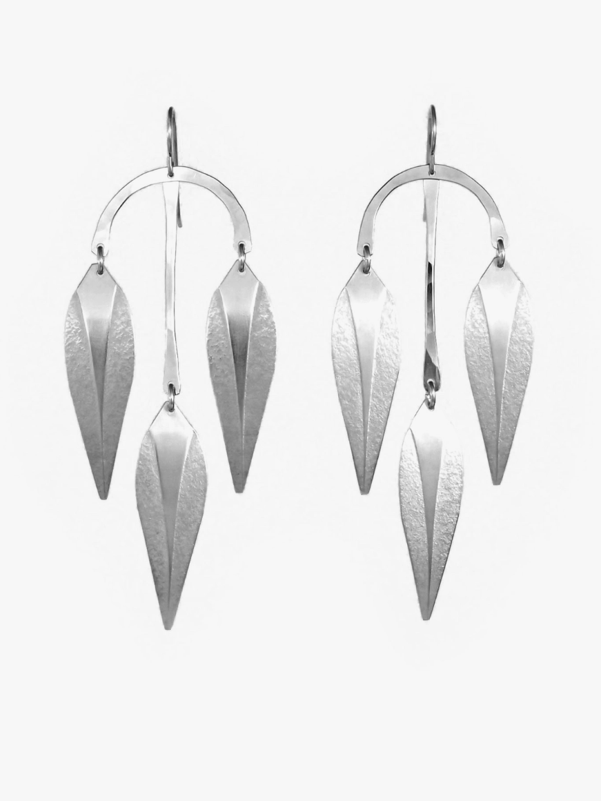 •SMALL WILLOW• silver dangle earrings