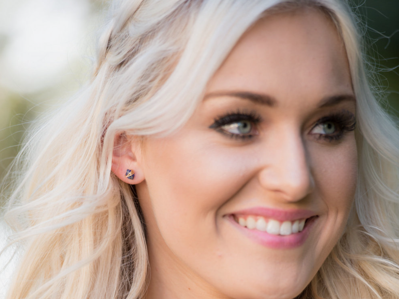 •PIKE• black agate + gold stud earrings