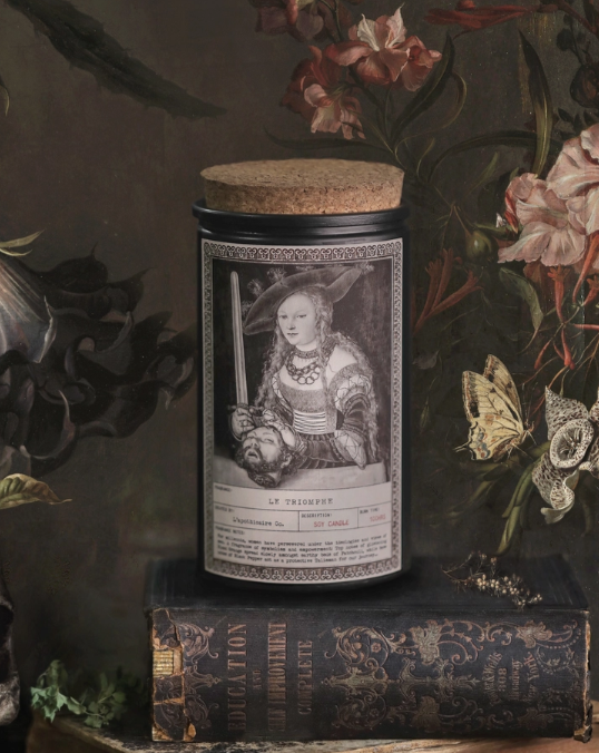 •LE TRIOMPHE• noir glass jar candle