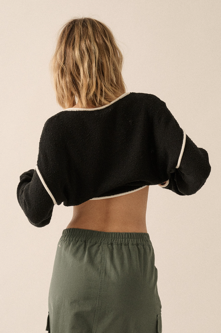 •PIPER• cotton blend cropped sweater