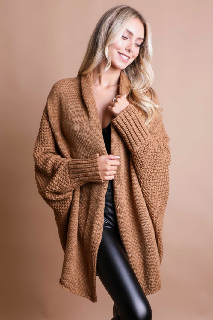 •TERAN• sweater knit batwing cardigan