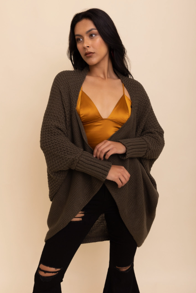 •TERAN• sweater knit batwing cardigan