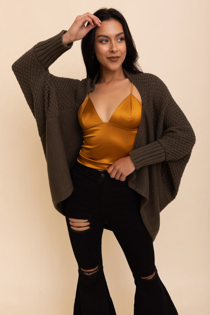•TERAN• sweater knit batwing cardigan