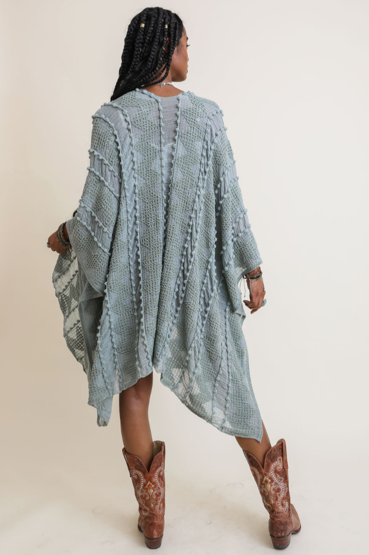 •JAGGER• semi-sheer zigzag cardi