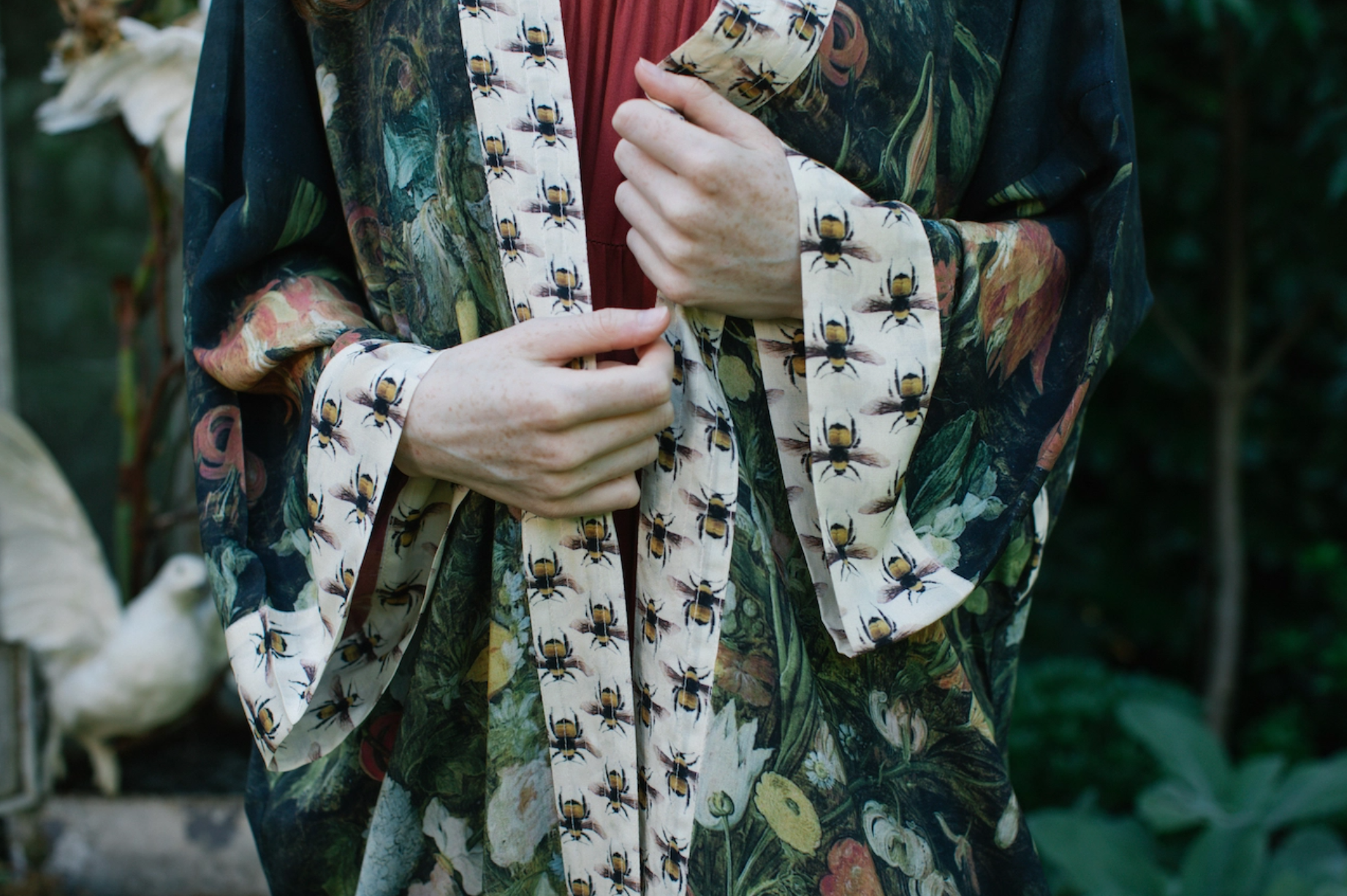 •I DREAM IN FLOWERS• duster style bamboo cardigan