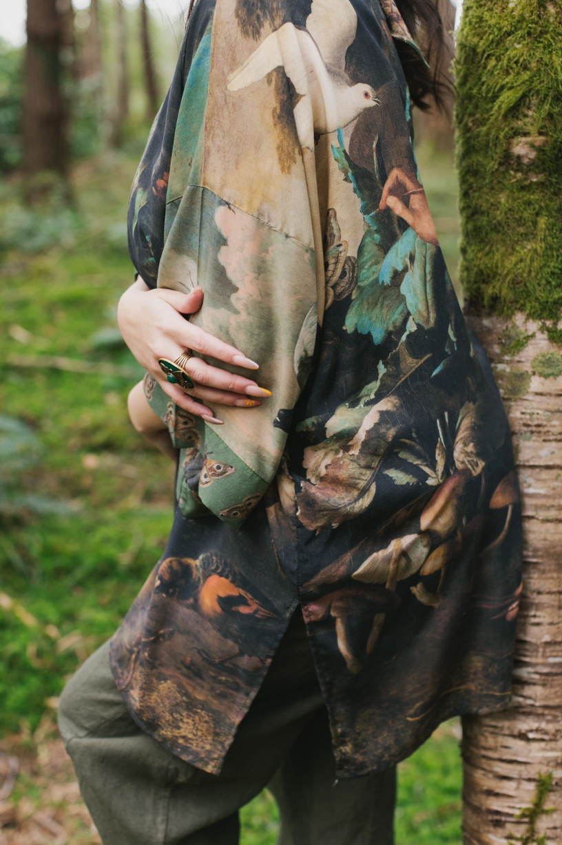 •HEARTWORK• bamboo cardigan with tie