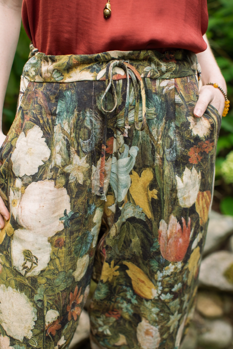 •I DREAM IN FLOWERS• linen/bamboo pants