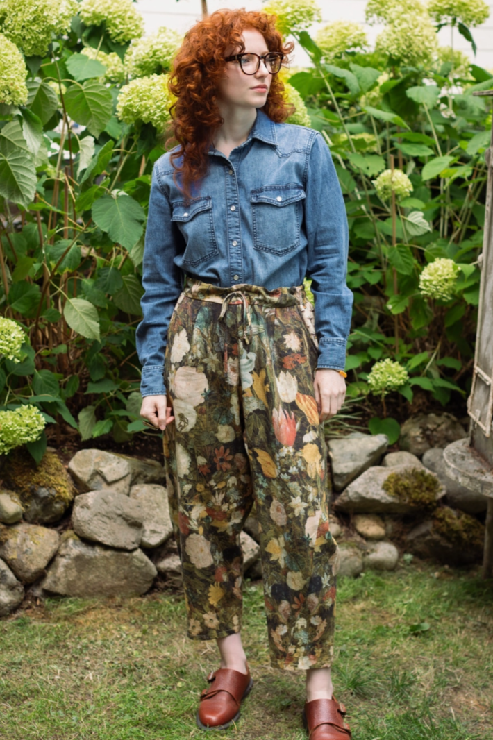 •I DREAM IN FLOWERS• linen/bamboo pants