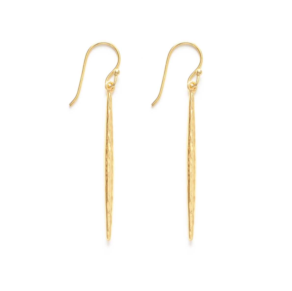 •NEEDLE• gold dangle earrings
