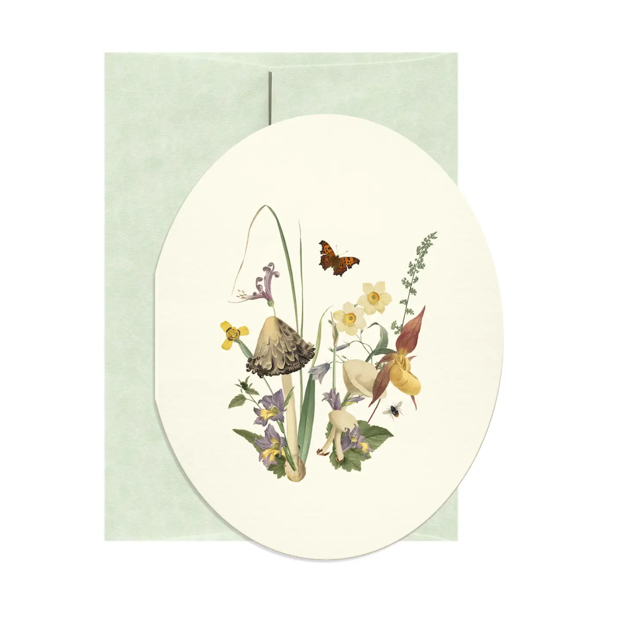 •TINY KINGDOM - SHAGGY MANE• greeting card