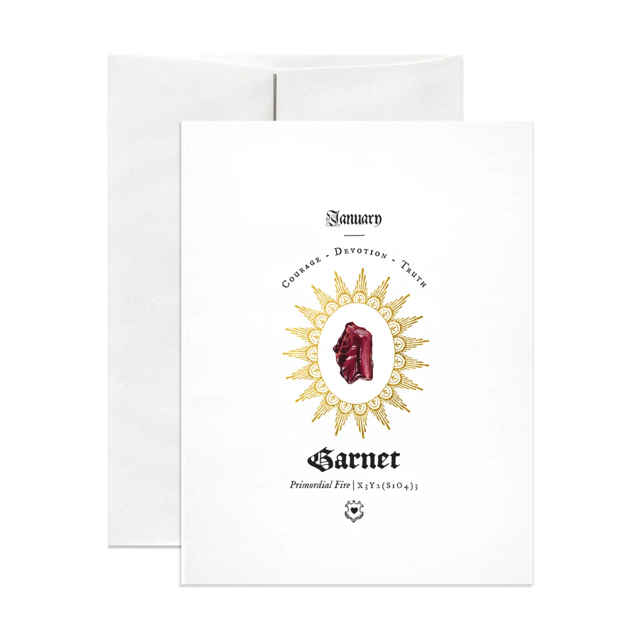 •JANUARY BIRTHSTONE• foil greeting card