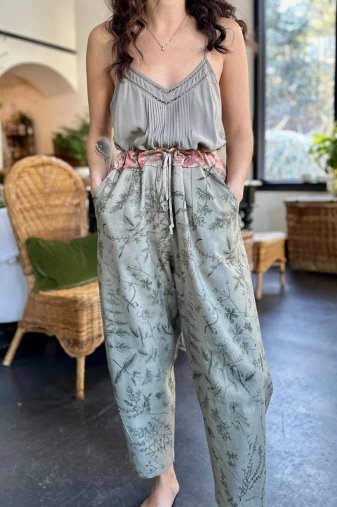 •MAP OF MY HEART• linen/bamboo pants